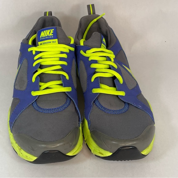 Nike training in season TR2 blue and yellow lace up blue-yellow size8 pre owned - Picture 16 of 16